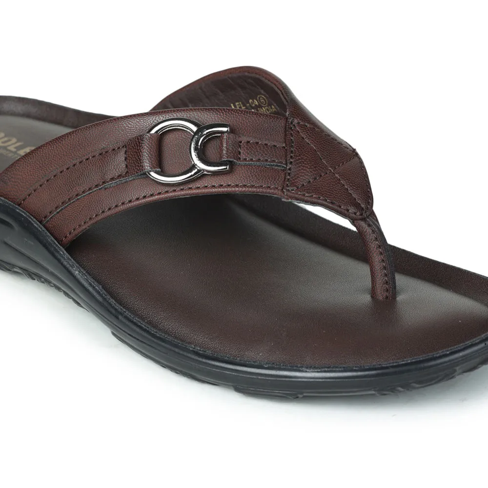 Coolers Casual (Brown) Slipper For Men LFL-04 By Liberty Genuine Leather Slippers