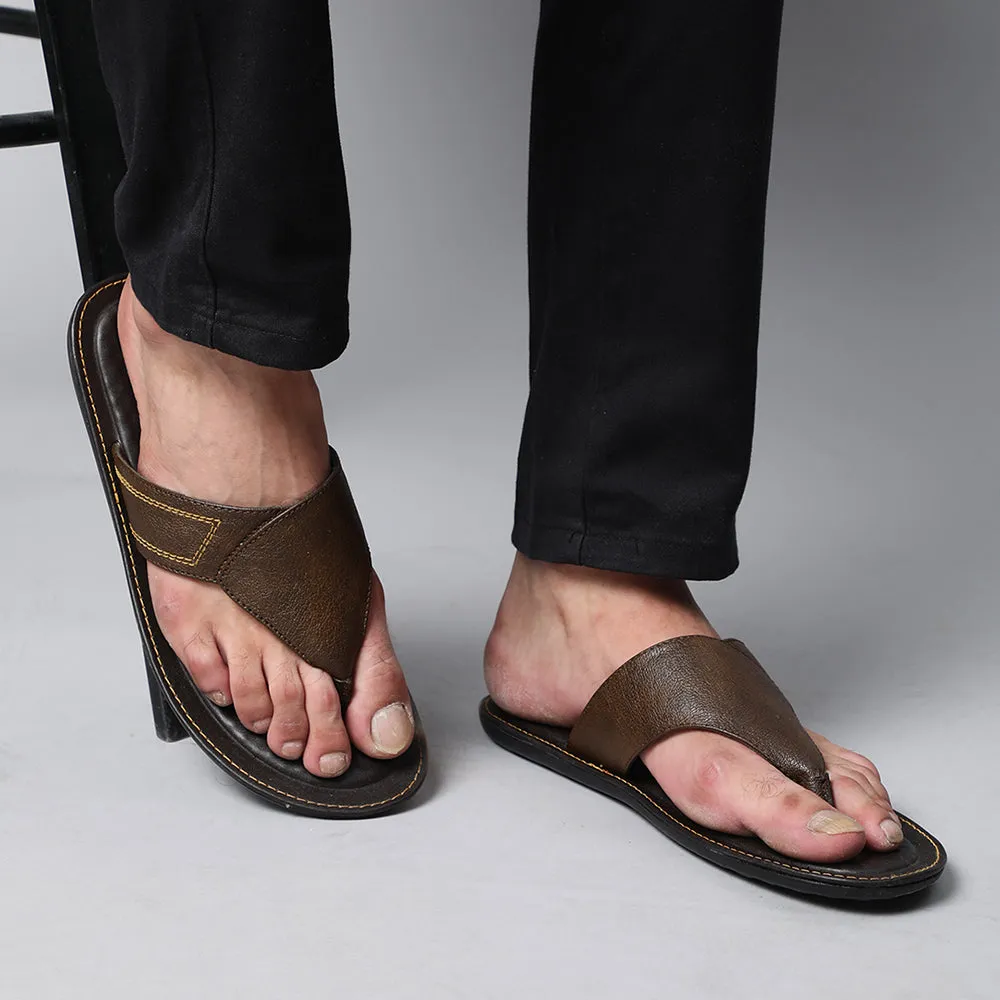 Black Flat Slide Sandals Coolers Casual Brown Slippers For Men AVN-15 By Liberty