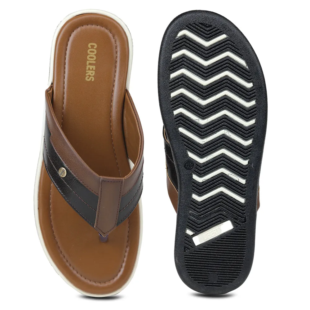 Comfortable  Slides For Walking Coolers Casual Slippers For Men (Brown) LPM-157 By Liberty