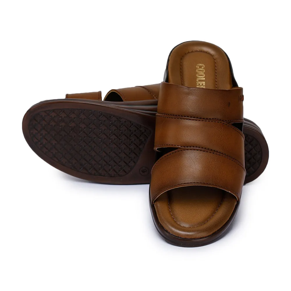Coolers Casual (Tan) Slippers For Men 7123-310 By Liberty Sam Slippers