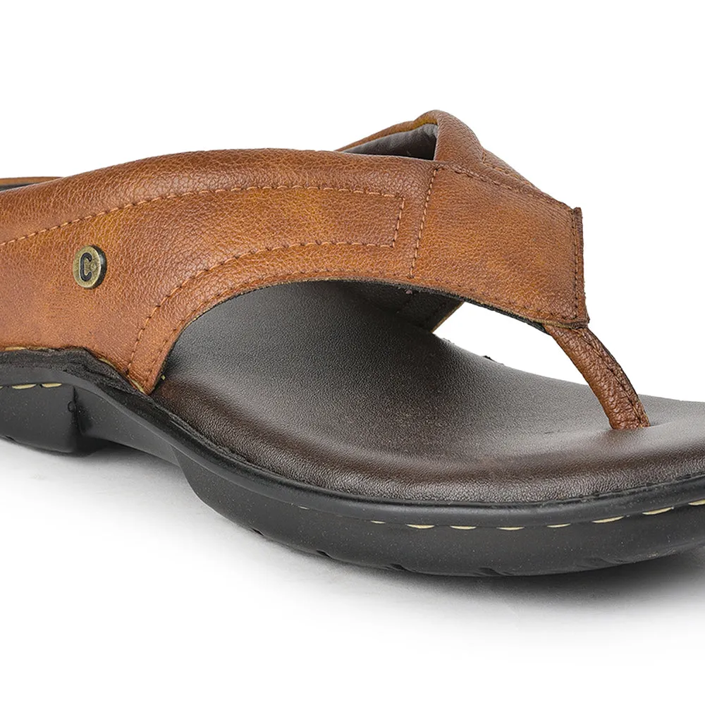 Coolers Tan Casual Slippers For Men AVN-08 By Liberty Slippers Code Dress To Impress