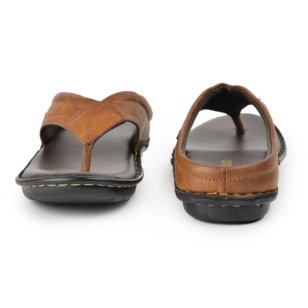 Slippers For Bunions Coolers Tan Casual Slippers For Men AVN-08 By Liberty