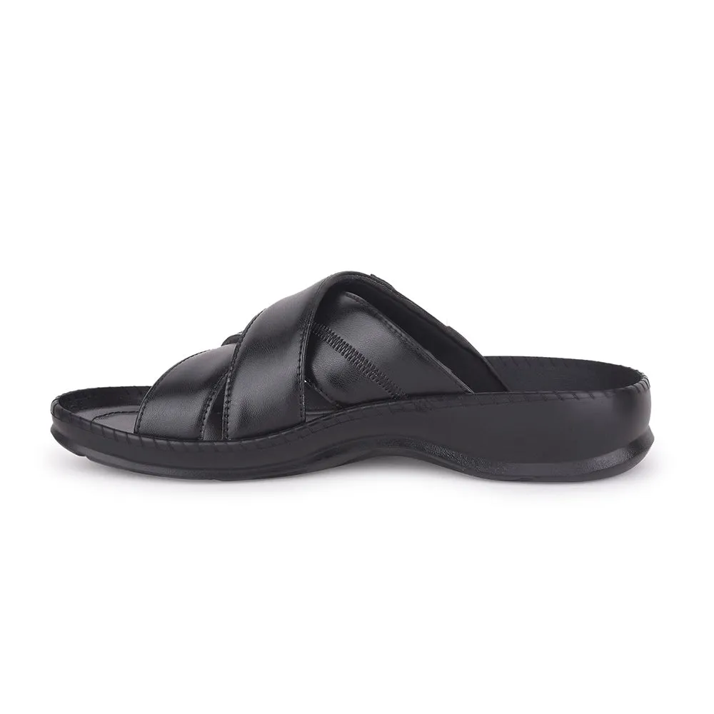 Paper Slippers Healers Black Casual Slippers For Men STARC-2E By Liberty