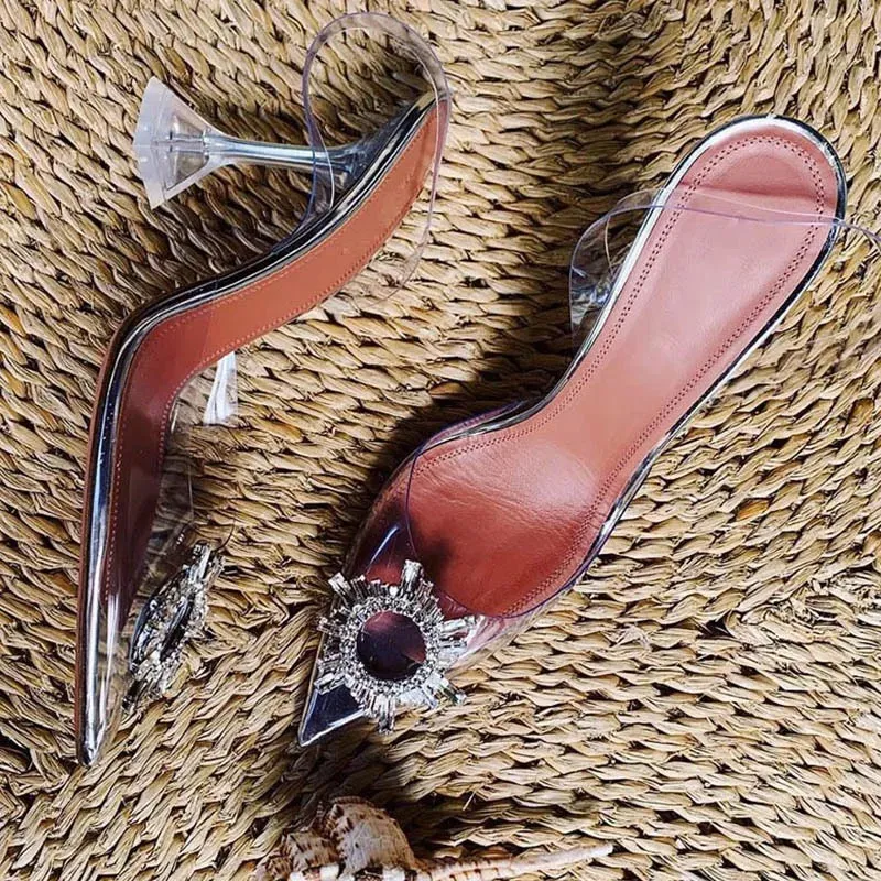 High Heels Wikipedia Crystal PVC Heel