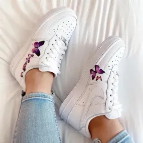 Promotion Code For Asics Shoes Custom Air Force 1 White Purple Butterfly