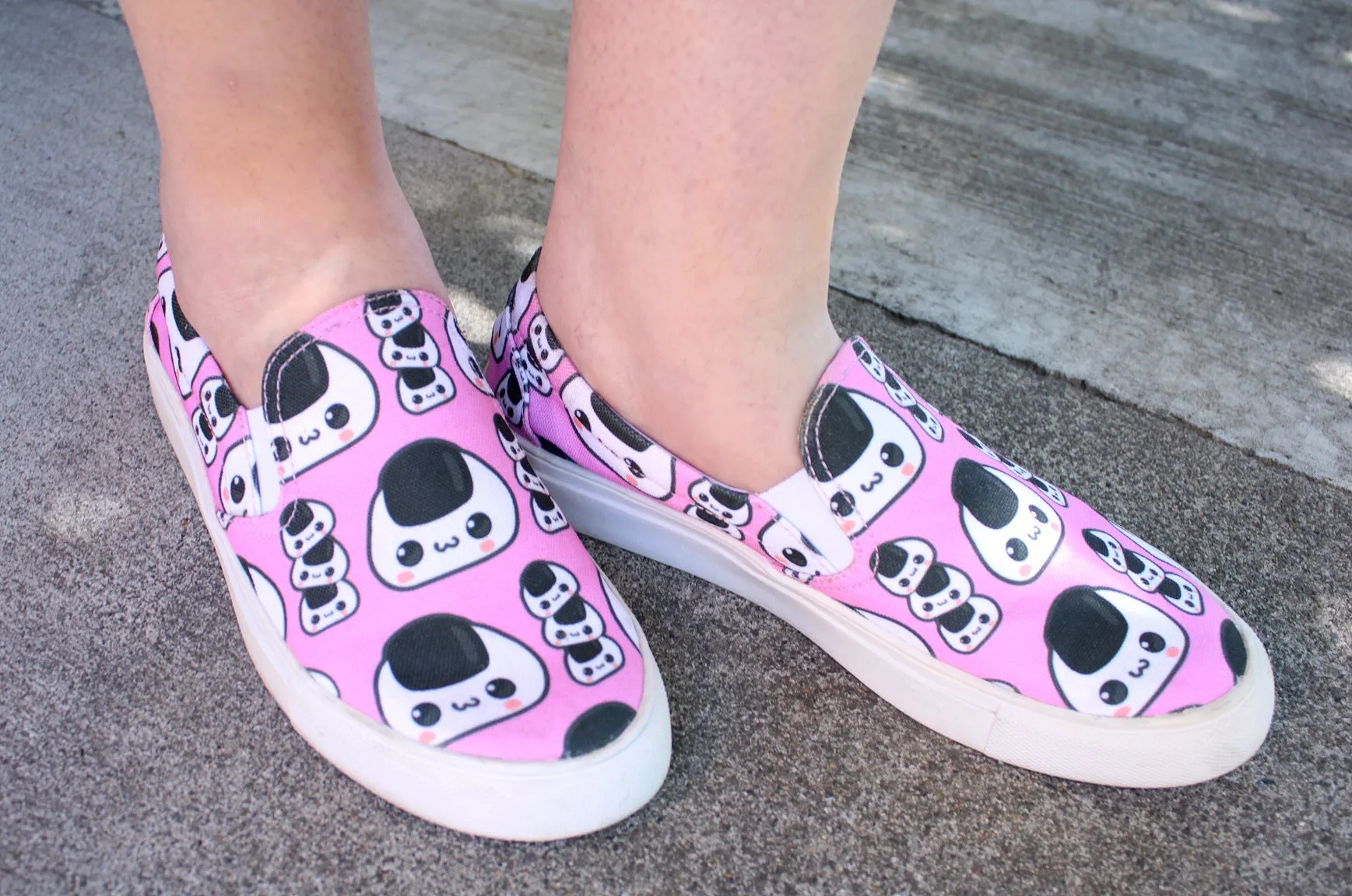 Asics Shoes With Wide Toe Box Cute Rice Ball Pink Women's Slip On Shoes