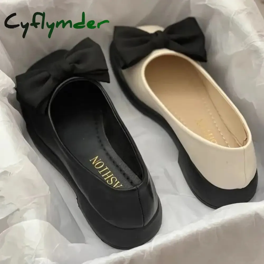 Cyflymder Women Bow Mary Janes Shoes Casual High Heels Shoes New Square Toe Sandals Fashion Lolita Shoes Loafers Walking Zapatos Mujer Best Dress Loafers