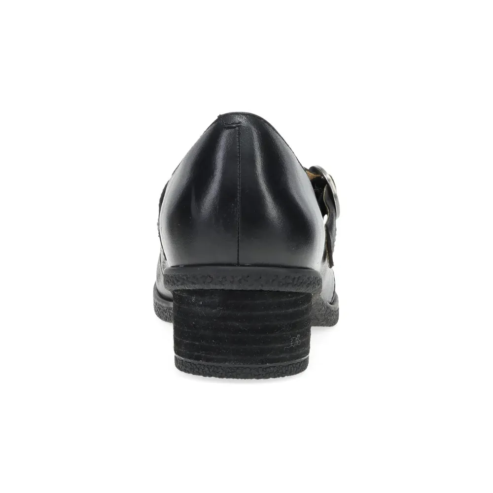 Dress Gym Shoes Dansko Deirdra Black Waterproof Burnished Leather Mary Jane (Women's)