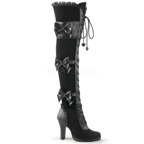 Work Boots Cowgirl Demonia GLAM-300 Black Goth Lolita Boots