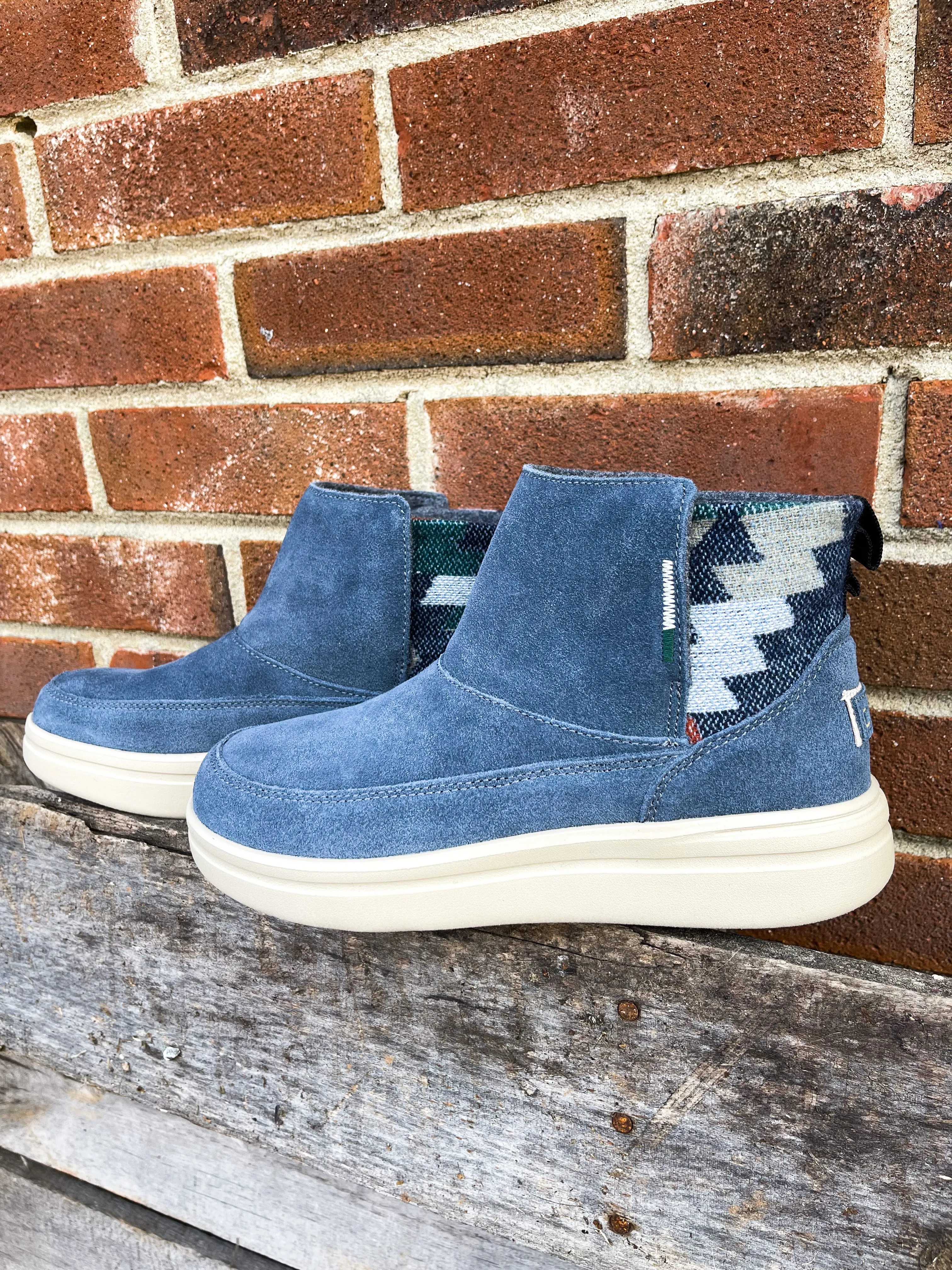 Denny Suede Quilted Orion Blue Kanye West Yeezy Shoes