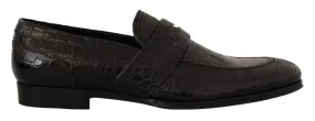 Dolce & Gabbana Elegant Crocodile Leather Moccasin Shoes Ck Loafers
