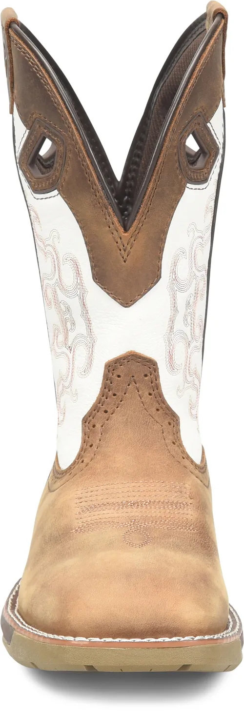 Double H Brown Broad Square Toe Work Western Boots for Women Best Steel Toe Work Boots For Hot Weather