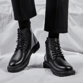 Work Boots With Kiltie Dr Martens Boots Men's Trendy Plus Velvet Working Wear