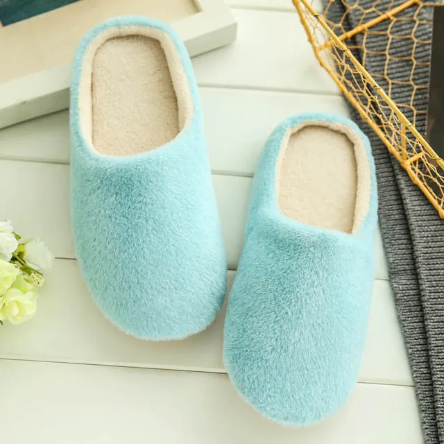 Country Road Slides 2017 Indoor House Slipper Soft Plush Cotton Cute Slippers Shoes Non-Slip Floor Home Furry Slippers Women Shoes For Bedroom WS314