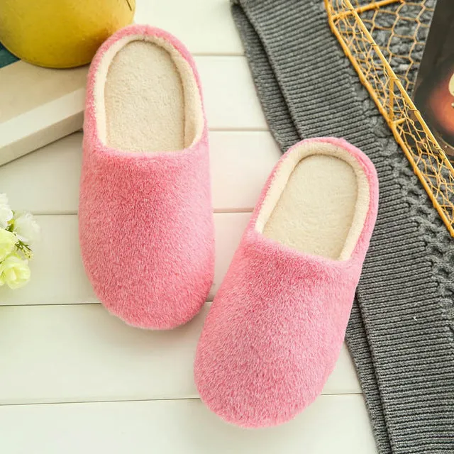 2017 Indoor House Slipper Soft Plush Cotton Cute Slippers Shoes Non-Slip Floor Home Furry Slippers Women Shoes For Bedroom WS314 Gold Slippers Wedding