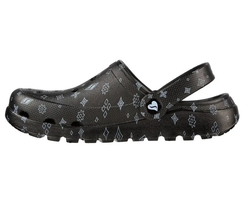 SKECHERS FOAMIES: ARCH FIT FOOTSTEPS - MAIN GIRL - 111368 - BKW Shearling Slides