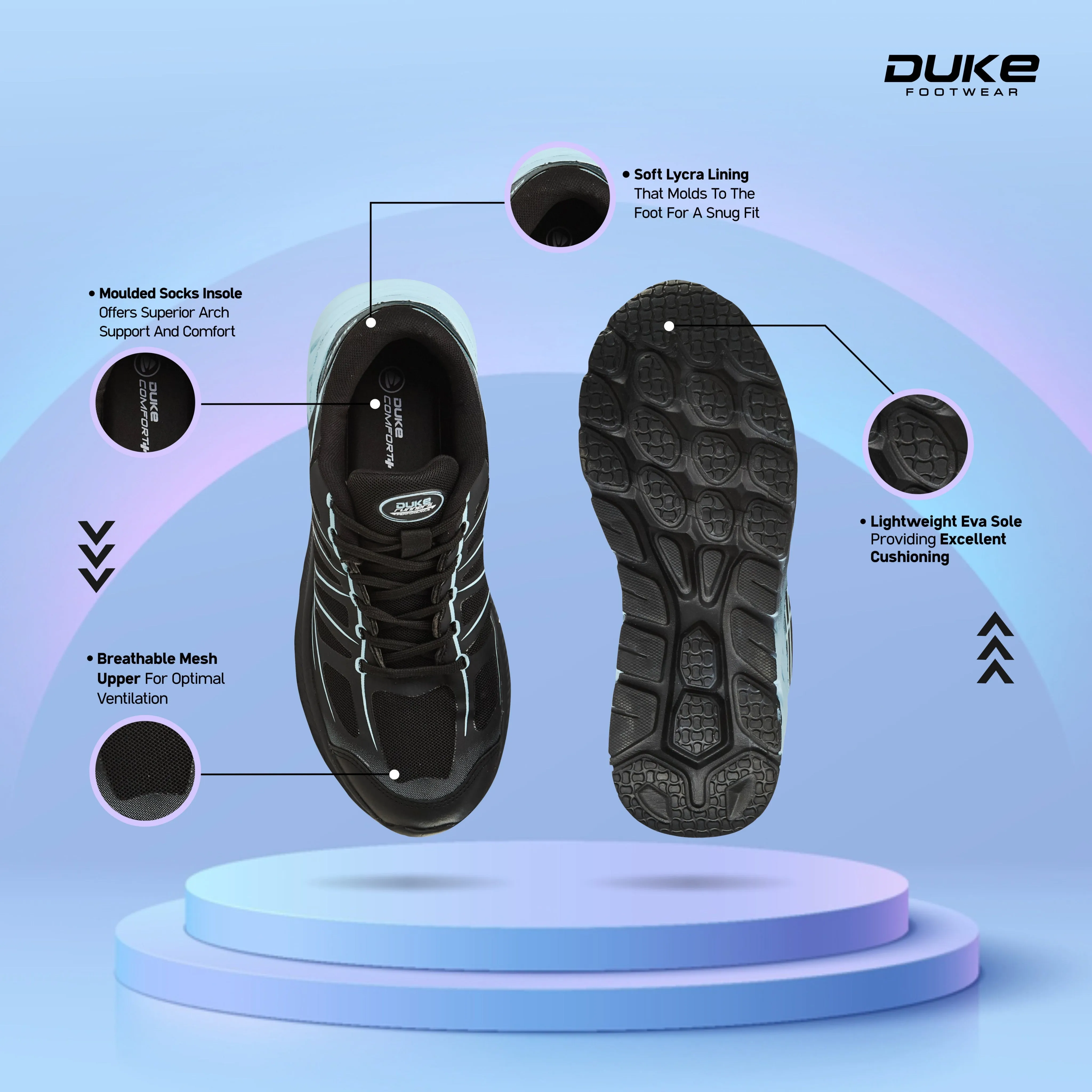 Duke Men's Shadow Runner Sports Shoes (FWOL2134) Best Asics Shoes 2025