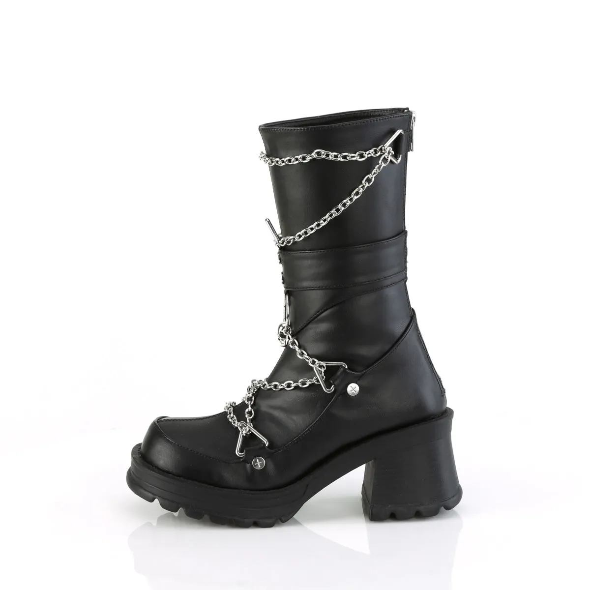 2 Inch Heel BRATTY-120 Black Pu Best Mud Work Boots