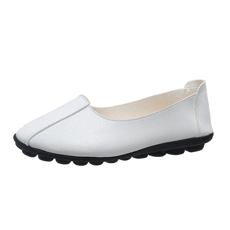 And Loafers 2022 Summer Style Women Ballet Flats Round Toe Slip On Shoes Red Flats Shoes White Woman Loafers Zap