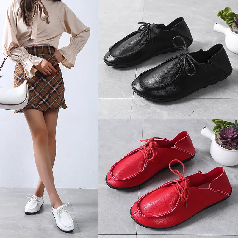2022 Summer Style Women Ballet Flats Round Toe Slip On Shoes Red Flats Shoes White Woman Loafers Zap Car Loafers