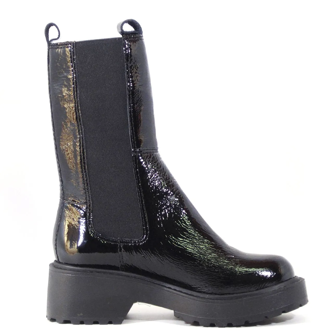 Shadow Leather Booties Sherpa Lined Boots