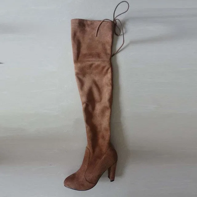 Ugg Snow Boots Waterproof Faux Suede Slim Boots Sexy over the knee high women snow boots women's fashion winter thigh high boots shoes woman #Y1159855F