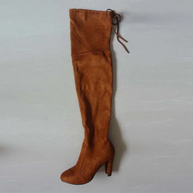 Faux Suede Slim Boots Sexy over the knee high women snow boots women's fashion winter thigh high boots shoes woman #Y1159855F Columbia Bugaboot Iii Snow Boots