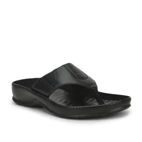 Tabitha Slippers Coolers Black Casual Slipper For Men META-1 By Liberty