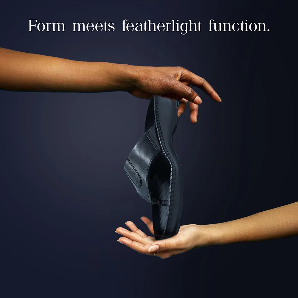 Coolers Black Casual Slipper For Men META-1 By Liberty Honeydew Slippers