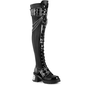 2 Inch Heel BRATTY-304 Black Pu Anti Slip Work Boots
