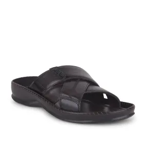 Healers Brown Casual Slippers For Men STARC-2E By Liberty Arch Support Slippers