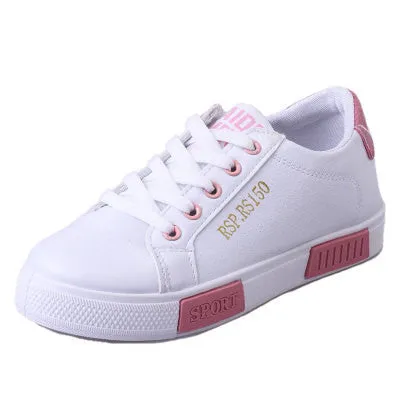 Women Flat Shoes White Fashion New Brand Trainers Lace Up Flats Comfortable Ladies Casual Shoes Chaussure Femme Flat Feet Wide Shoes