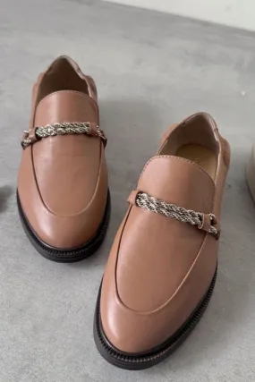 Loafers Snake Print Copenhagen Shoes - Love And Walk - 0133 Cappuccino