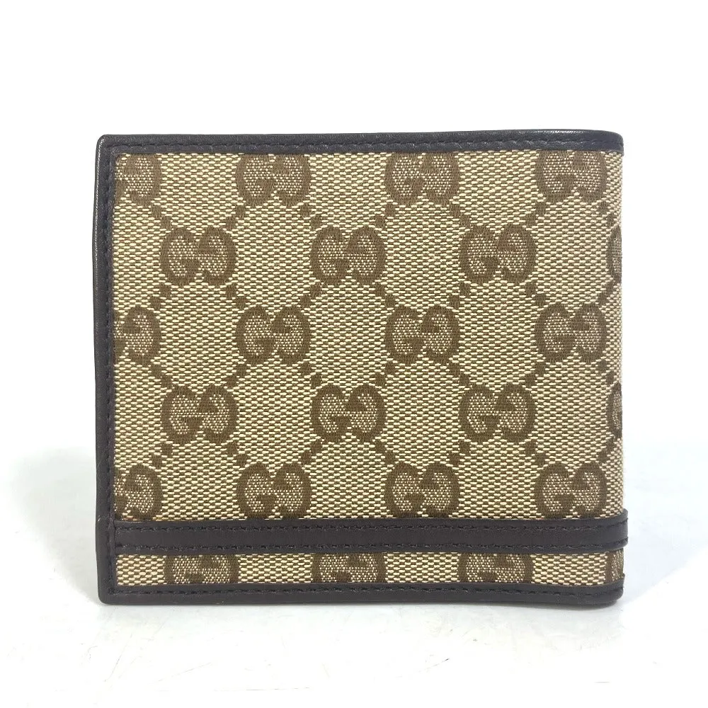 Penny Loafers Shoes GUCCI Folded wallet 245773 GG canvas beige GG Horsebit Women Used