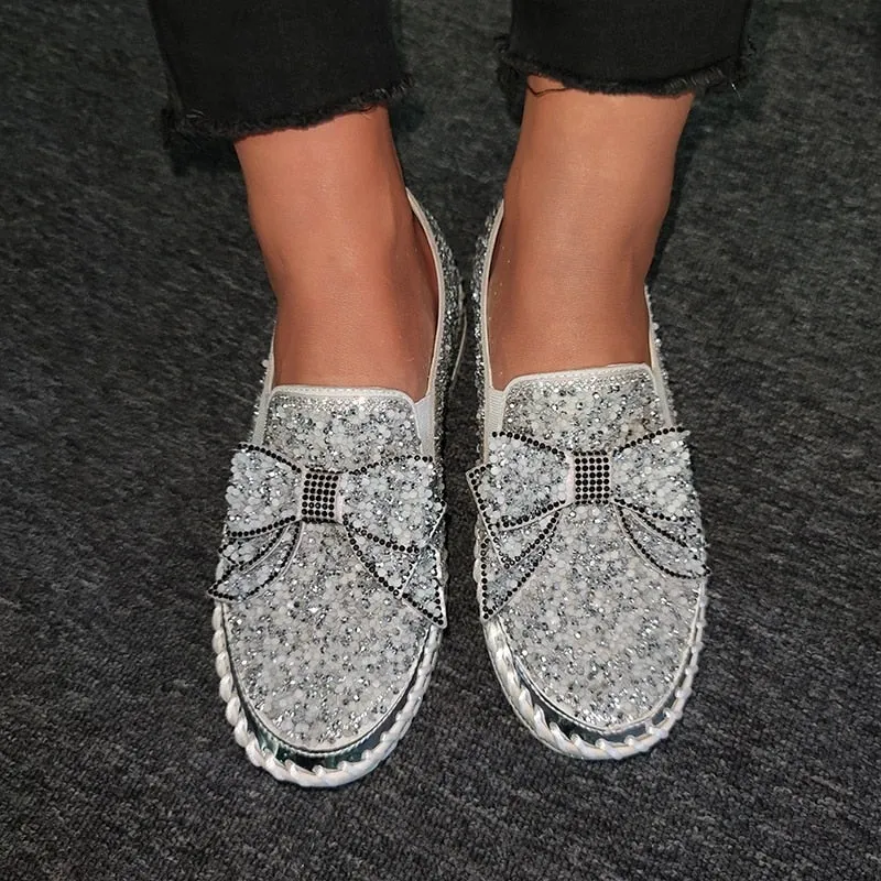 Shoes Loafers Anke | Damen Schuhe  Bequeme Slip-on mit Strass, Flexibel