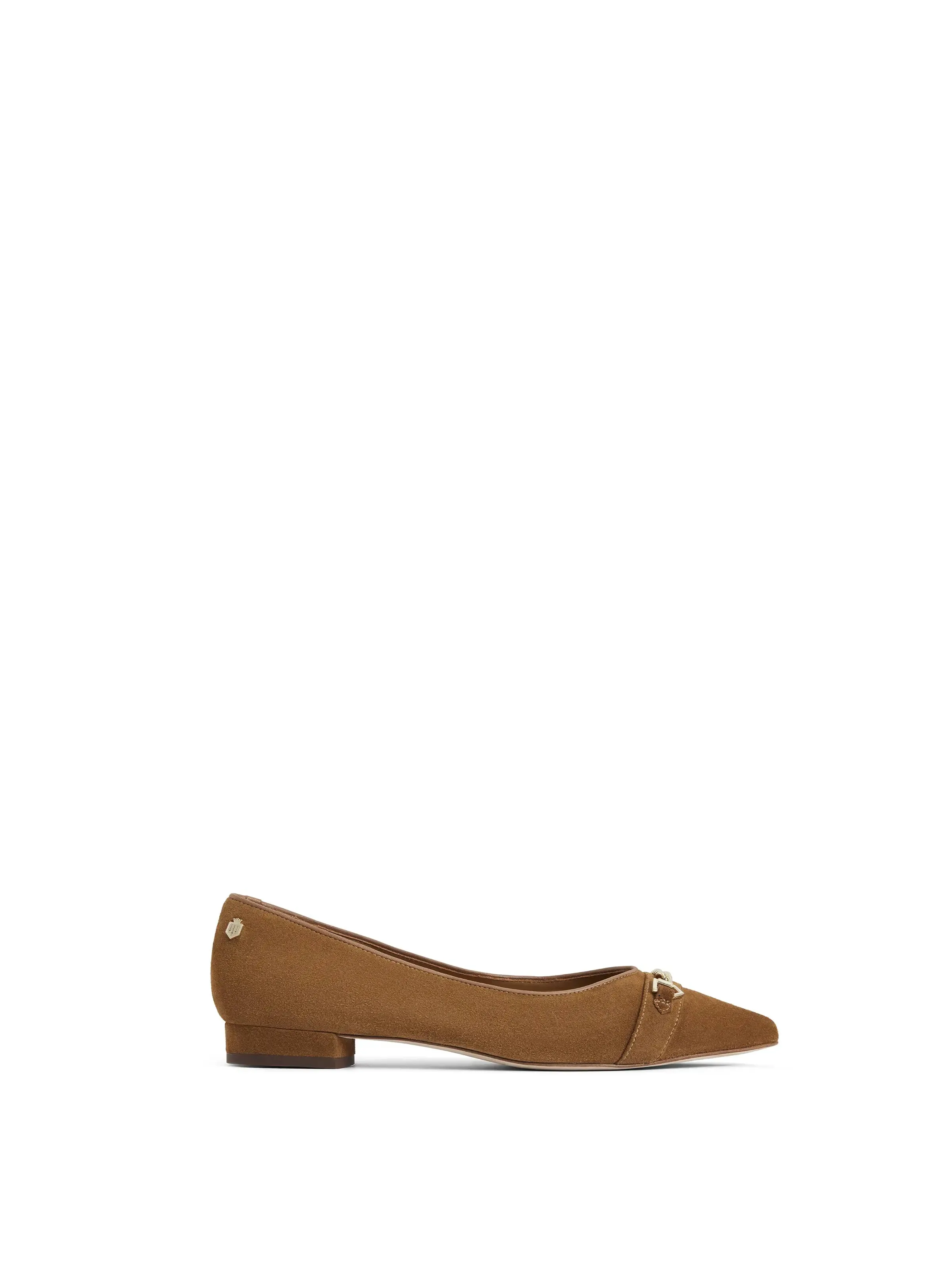 Loafers And Socks Apsley Ballet Pump - Tan Suede