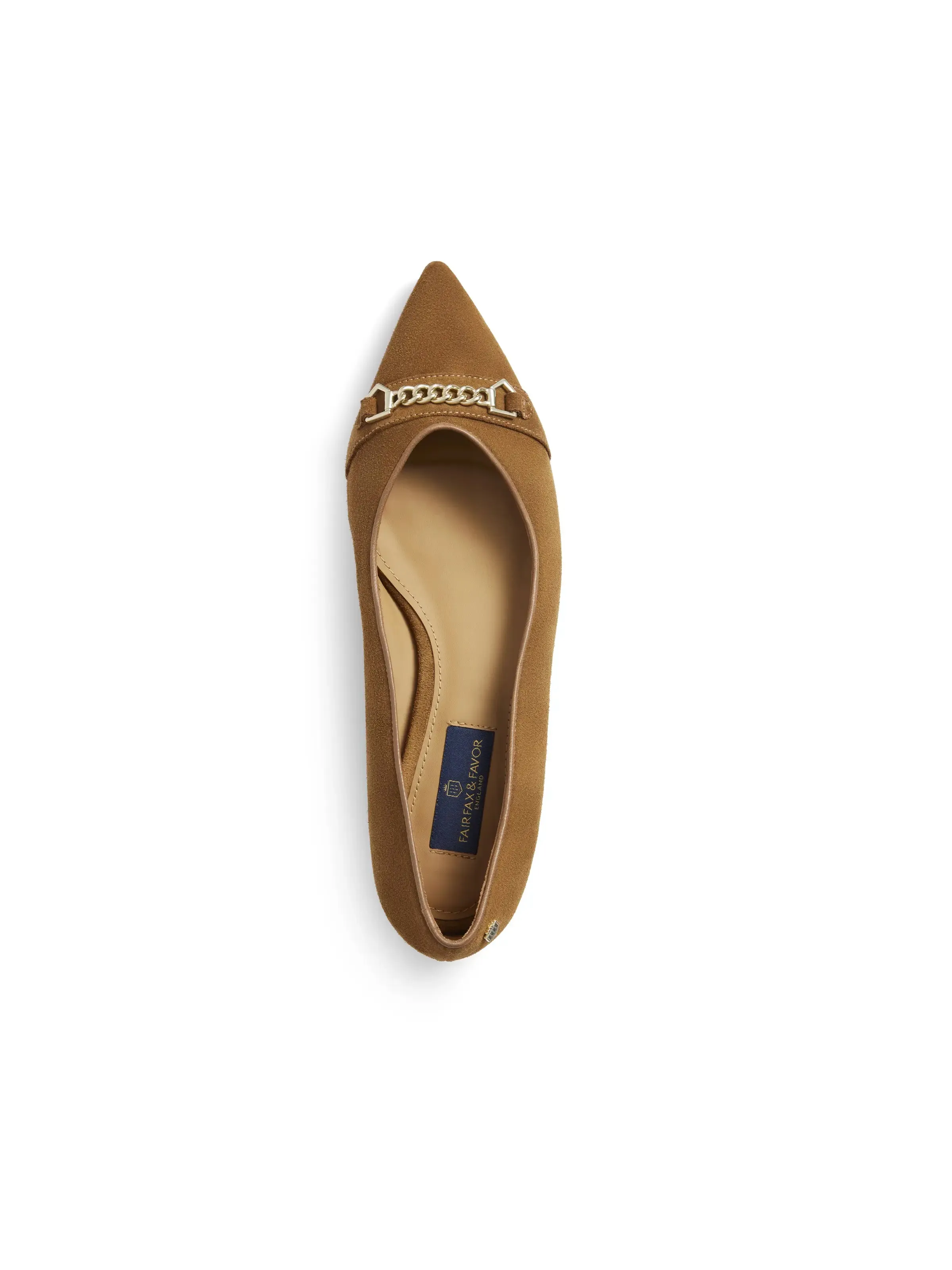 Used Loafers Apsley Ballet Pump - Tan Suede