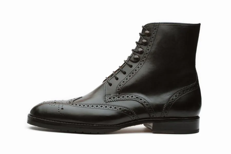 Adidas Shoes Origin Leather Wingtip Brogue Boot - Black