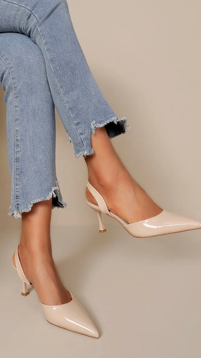 Darana Nude Slingback Stiletto Heeled Shoes Asics Gel Cumulus Running Shoe