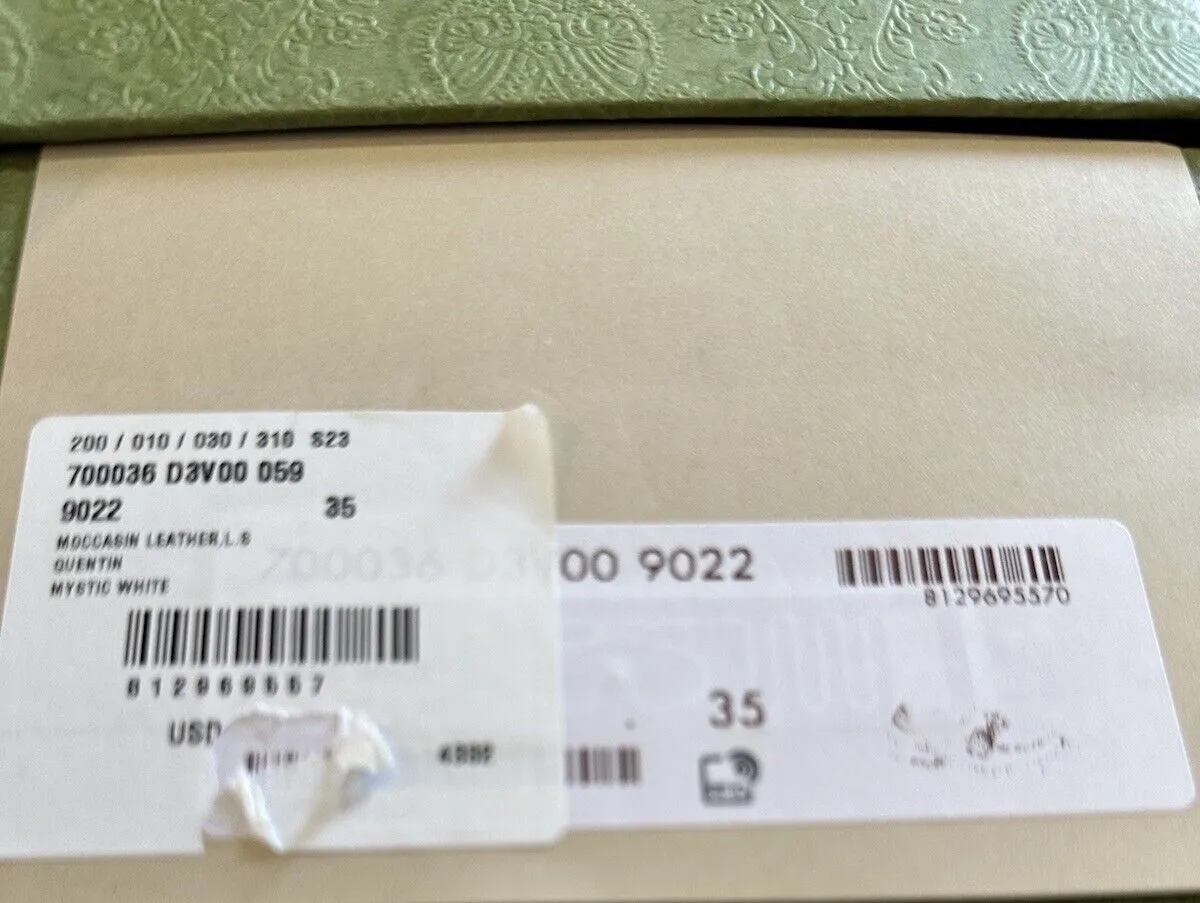 Cat Loafers Gucci Women Logo Gucci Loafers Shoes Mystic White 5 US/35 Eu New 700036