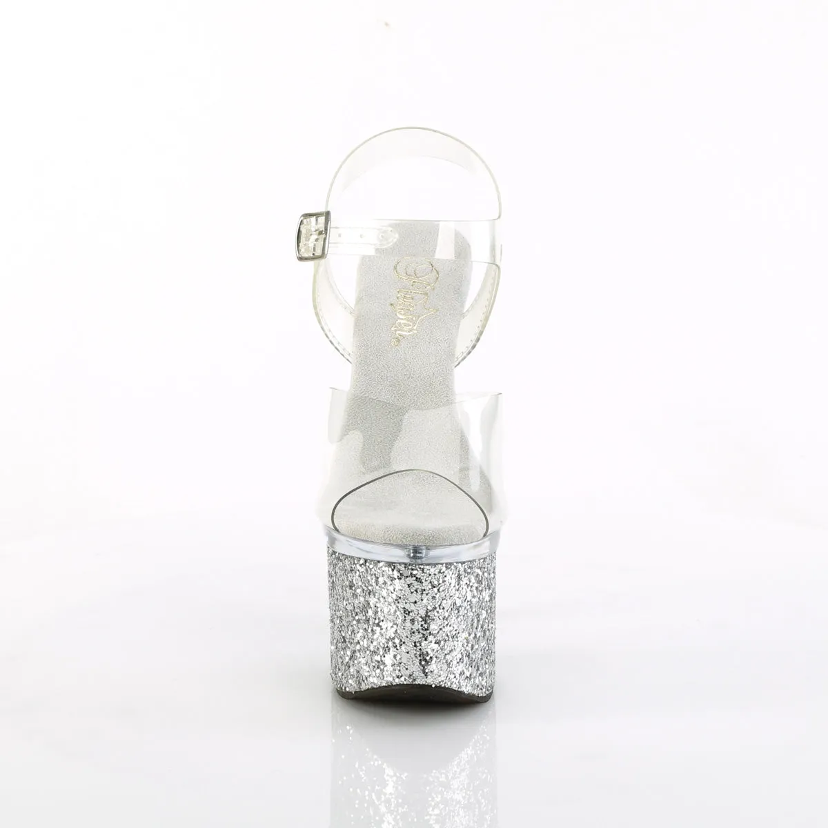 ESTEEM-708LG Pleaser Clear/Silver Sexy Platform Shoes (Pole Dancing Heels) Asics Running Shoes Beginner