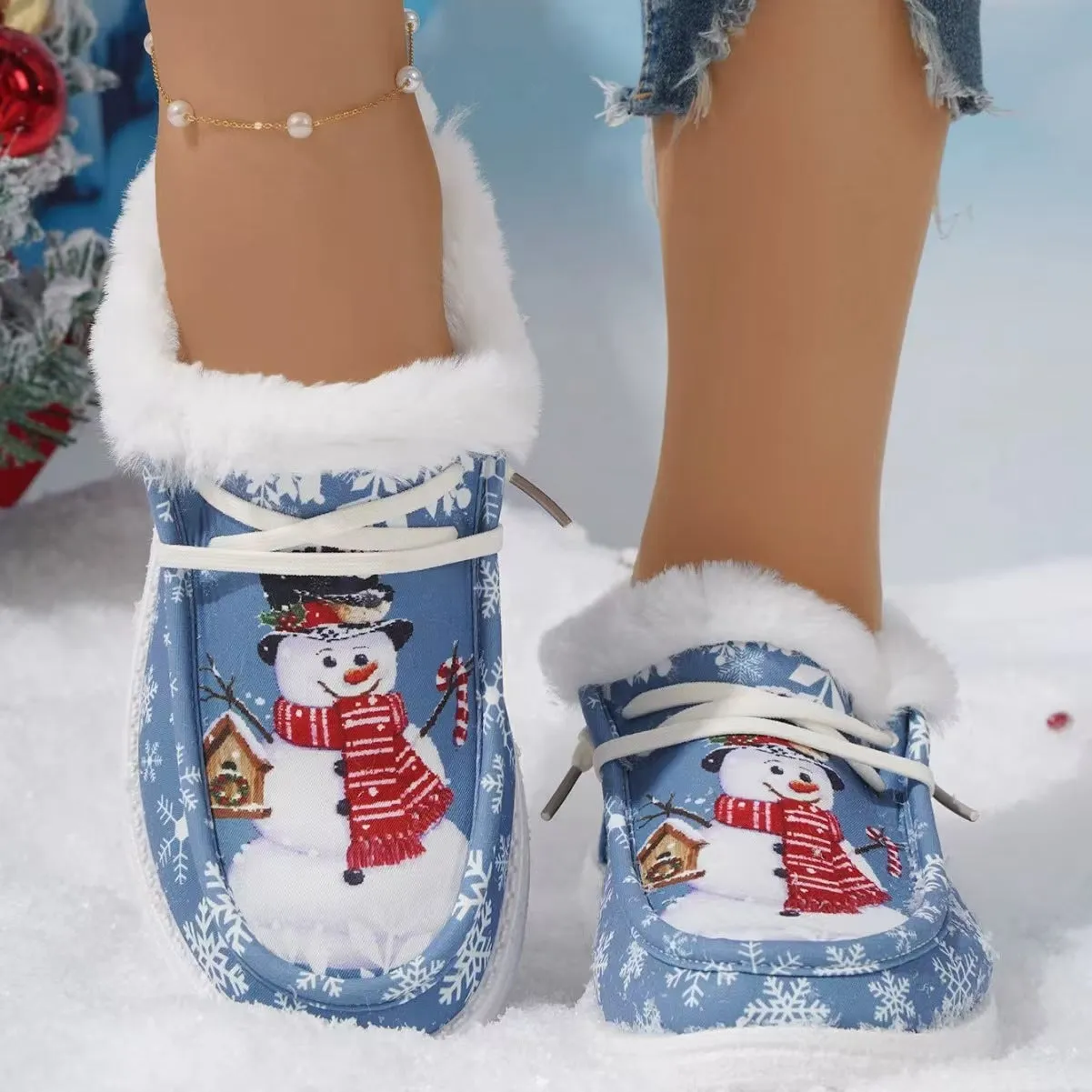 Steve Madden Snow Boots European And American Christmas Short Snow Boots Women