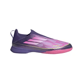 adidas F50 LEAGUE Laceless IN Youth Soccer Shoes - Purple/White/Lemon Adidas Taekwondo Shoes Review