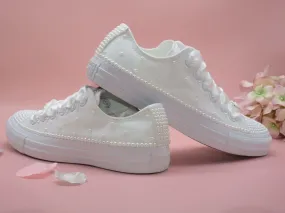 Asics Shoes 1130 Gel Wedding Bridal White Pearl Converse.