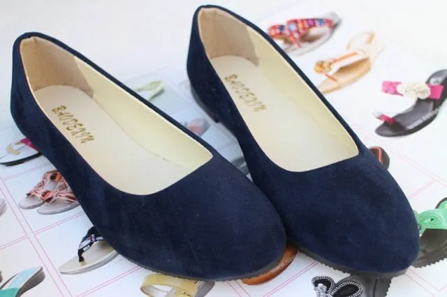 Plus Size 35-43 Women Flats Slip on Flat Shoes Candy Color Woman Loafers Ivy Loafers