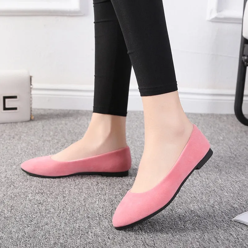 Plus Size 35-43 Women Flats Slip on Flat Shoes Candy Color Woman Loafers Everleigh Loafers