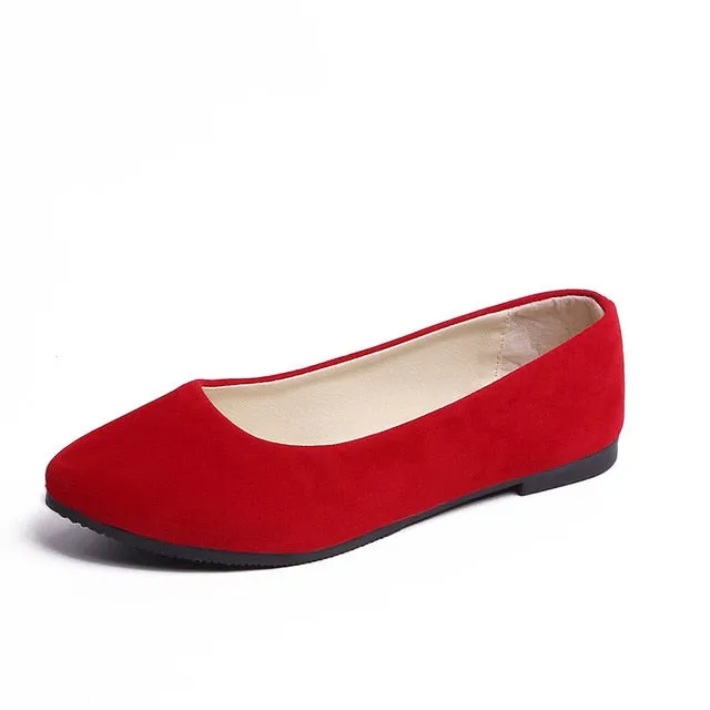 Plus Size 35-43 Women Flats Slip on Flat Shoes Candy Color Woman Loafers Church's Shoes Loafers