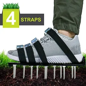 Blissun Lawn Aerator Shoes, 4 Aluminum Alloy Buckles Spiked Aerating Lawn Sandals, 26 Nails for Aerating Your Lawn or Yard, 4 Adjustable Straps Universal Size Asics Solution Speed Ff 3 Tennis Shoe