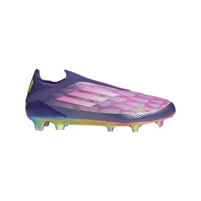New Adidas Taekwondo Shoes adidas F50 LEAGUE Laceless FG Men's Soccer Cleats - Purple/White/Lemon