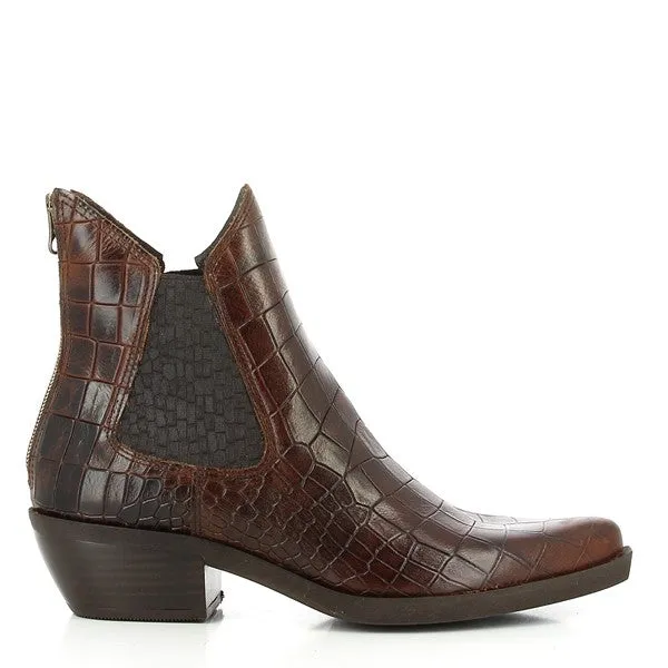 Felmini B917 Dark Brown Ankle Boots Adidas Reflective Shoes